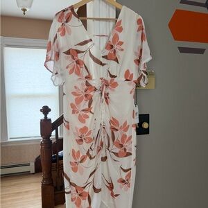 Nordstrom Ivory Botanical Floral Dress